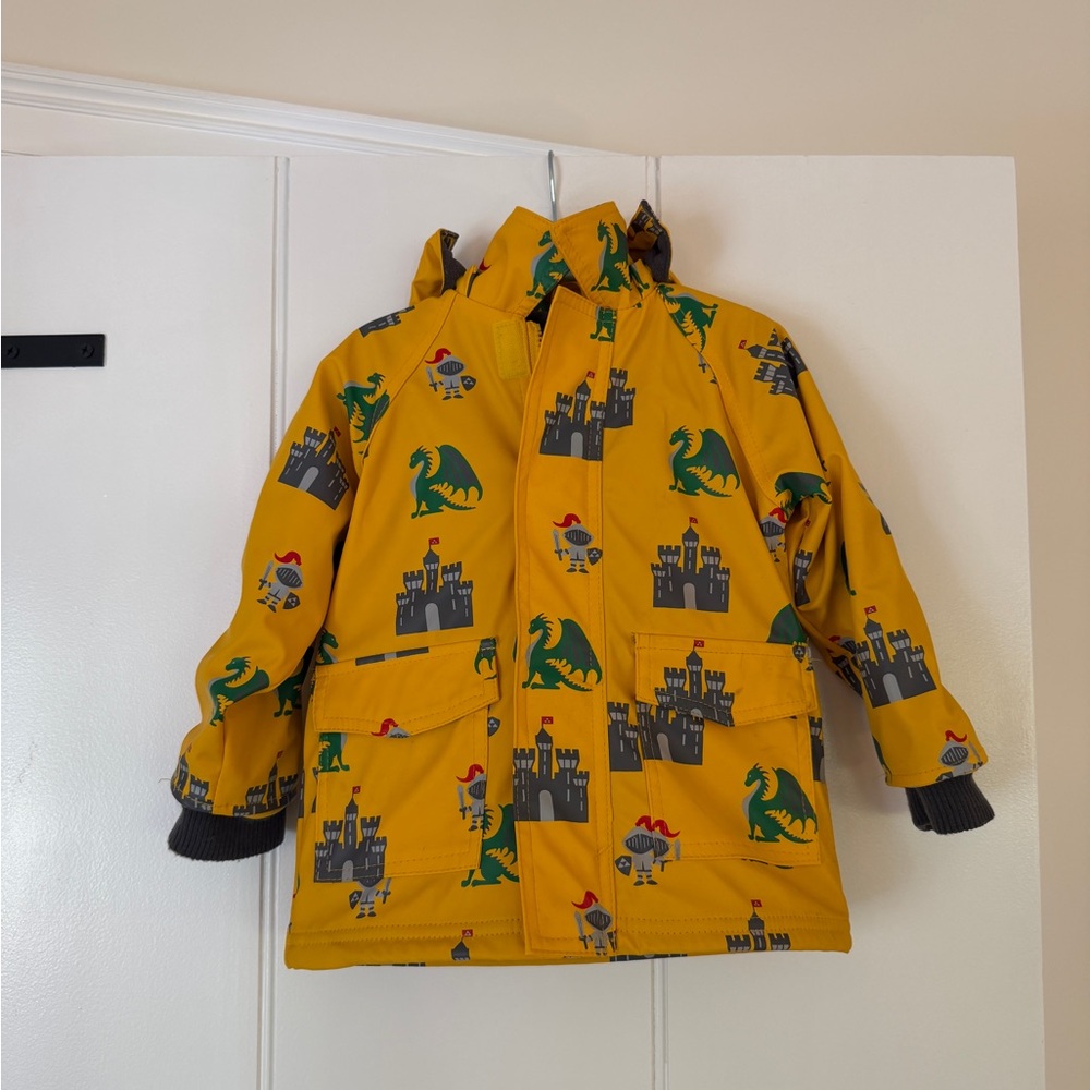 Yellow Castle, Knights and Dragonso Kids Jacket
